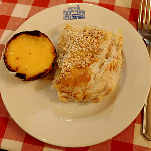 Pantxineta y pastel de Belem