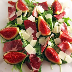 Ensalada de higos con jamon